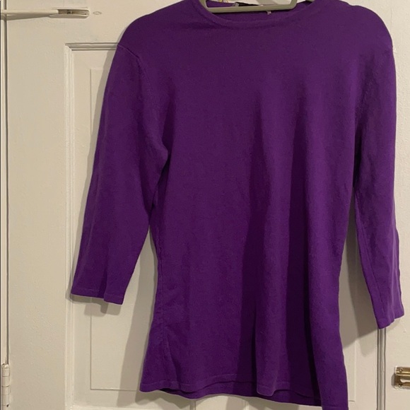 Vibrant purple cashmere sweater - Picture 1 of 5